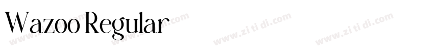 Wazoo Regular字体转换